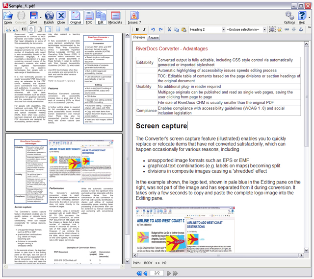 Example of a converted multicolumn PDF document