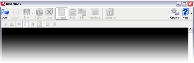 RiverDocs program Main toolbar after launch